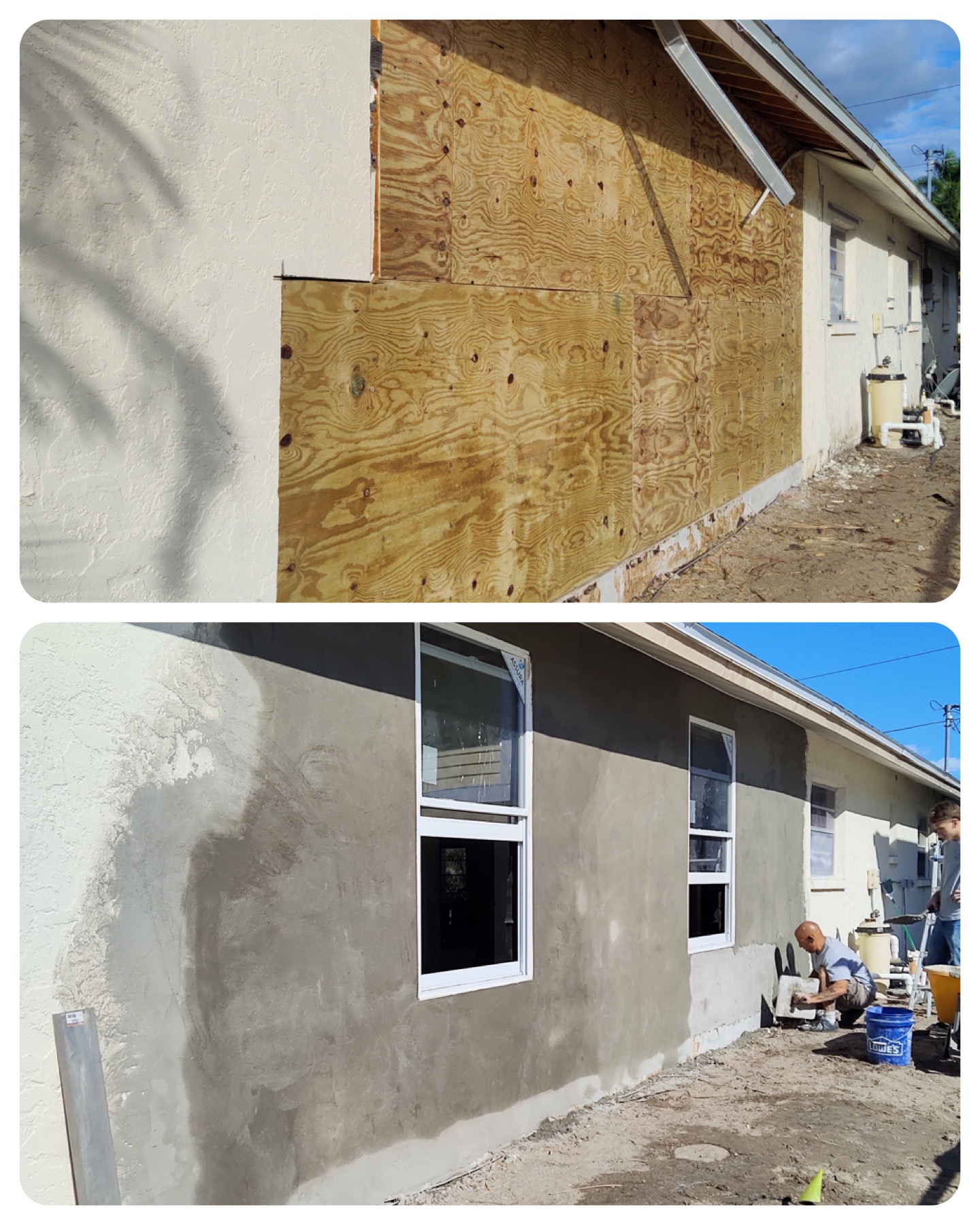 Wood and cement Wall | TR Goins